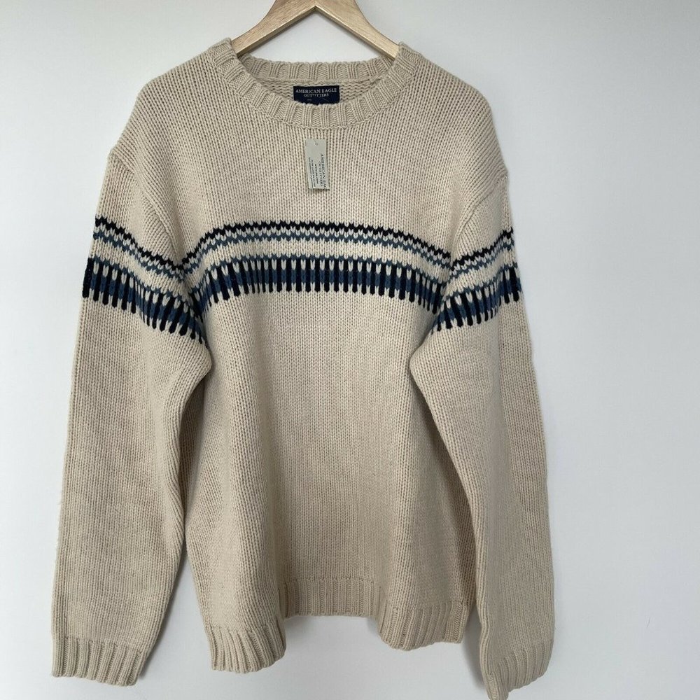 VTG AMERICAN EAGLE Lambswool Sweater Mens Size XL